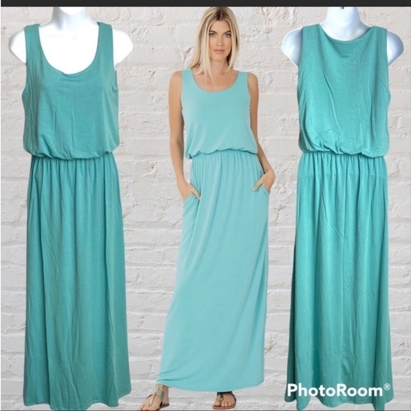 Zenana Black Bubble Top Maxi Sleeveless Dress‎ Size 1X NWT - Picture 5 of 7